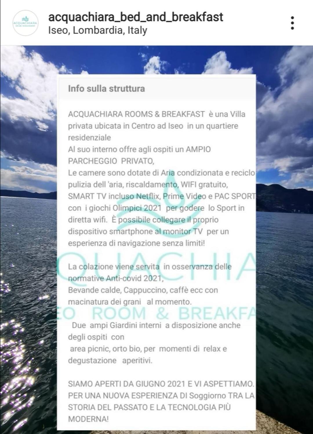 Acquachiara Iseo Deluxe Bed & Breakfast Iseo Center With Garden And Parking Inside Foresteria Ruang foto
